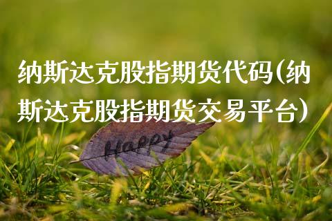 纳斯达克股指期货代码(纳斯达克股指期货交易平台)_https://www.gnhpgy.com_股指期货_第1张