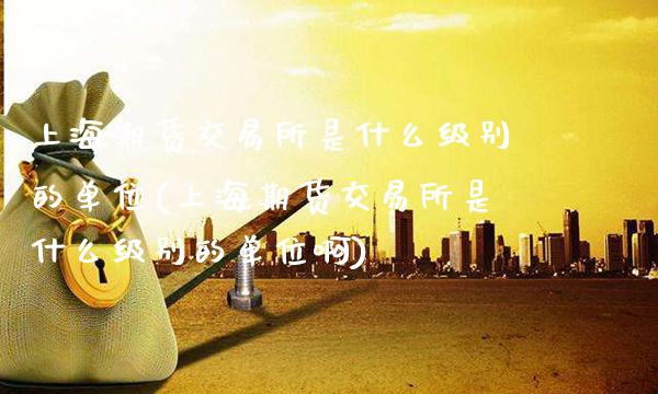 上海期货交易所是什么级别的单位(上海期货交易所是什么级别的单位啊)_https://www.gnhpgy.com_黄金期货_第1张