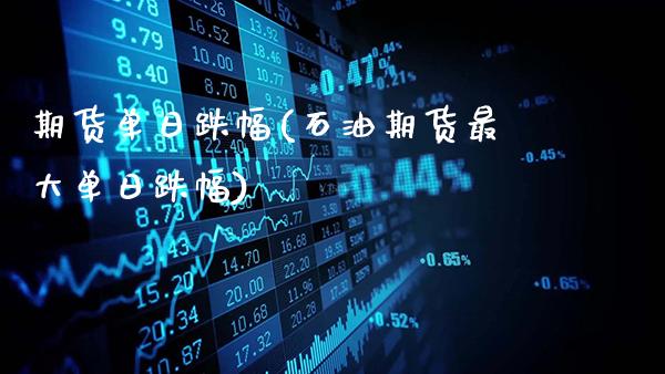 期货单日跌幅(石油期货最大单日跌幅)_https://www.gnhpgy.com_黄金期货_第1张