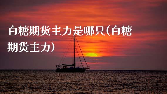 白糖期货主力是哪只(白糖期货主力)_https://www.gnhpgy.com_纳指期货_第1张