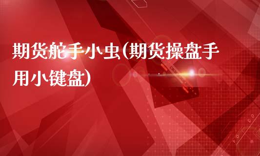 期货舵手小虫(期货操盘手用小键盘)_https://www.gnhpgy.com_期货知识_第1张