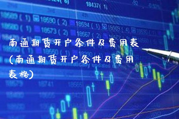 南通期货开户条件及费用表(南通期货开户条件及费用)_https://www.gnhpgy.com_原油期货_第1张