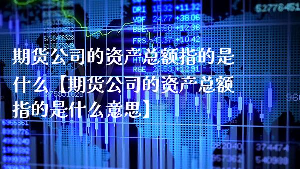期货公司的资产总额指的是什么【期货公司的资产总额指的是什么意思】_https://www.gnhpgy.com_期货知识_第1张