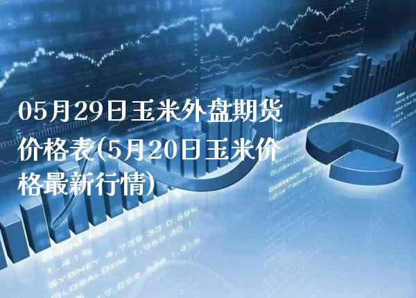 05月29日玉米外盘期货价格表(5月20日玉米价格最新行情)_https://www.gnhpgy.com_纳指期货_第1张
