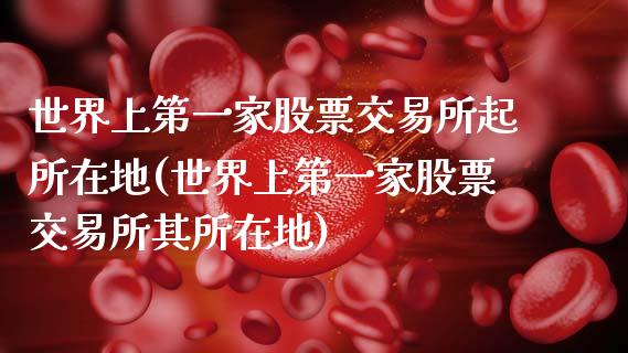 世界上第一家股票交易所起所在地(世界上第一家股票交易所其所在地)_https://www.gnhpgy.com_期货知识_第1张