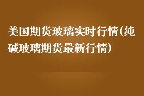 美国期货玻璃实时行情(纯碱玻璃期货最新行情)_https://www.gnhpgy.com_德指期货_第1张