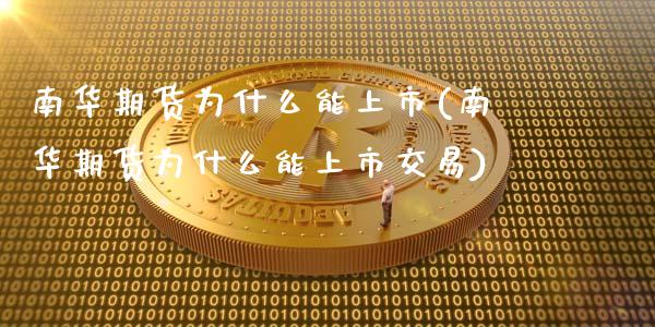 南华期货为什么能上市(南华期货为什么能上市交易)_https://www.gnhpgy.com_纳指期货_第1张