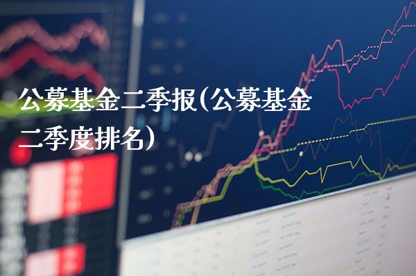 公募基金二季报(公募基金二季度排名)_https://www.gnhpgy.com_纳指期货_第1张