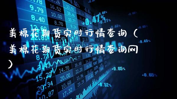 美棉花期货实时行情查询（美棉花期货实时行情查询网）_https://www.gnhpgy.com_原油期货_第1张