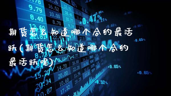 期货怎么知道哪个合约最活跃(期货怎么知道哪个合约最活跃呢)_https://www.gnhpgy.com_道指期货_第1张