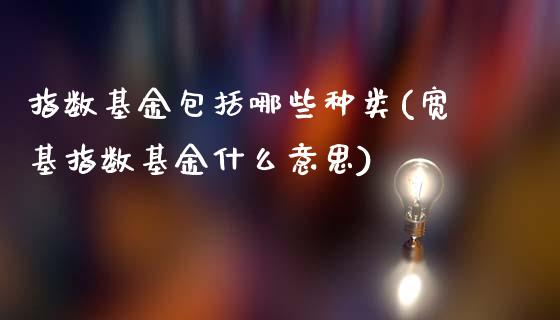 指数基金包括哪些种类(宽基指数基金什么意思)_https://www.gnhpgy.com_道指期货_第1张