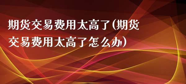 期货交易费用太高了(期货交易费用太高了怎么办)_https://www.gnhpgy.com_期货百科_第1张