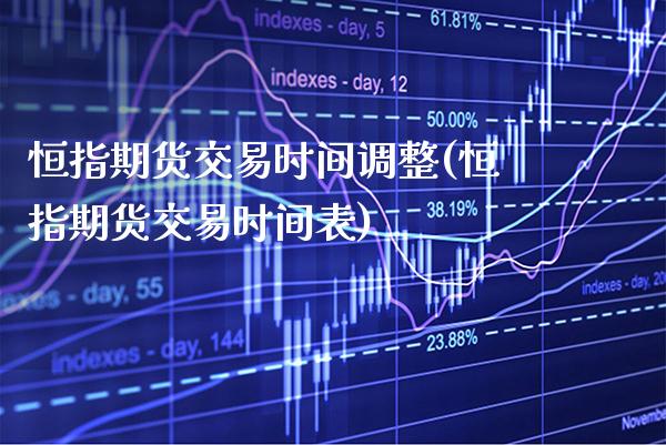 恒指期货交易时间调整(恒指期货交易时间表)_https://www.gnhpgy.com_德指期货_第1张