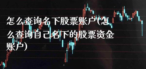 怎么查询名下股票账户(怎么查询自己名下的股票资金账户)_https://www.gnhpgy.com_黄金期货_第1张