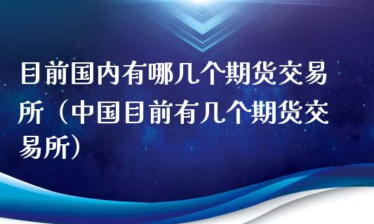 目前国内有哪几个期货交易所（中国目前有几个期货交易所）_https://www.gnhpgy.com_股指期货_第1张