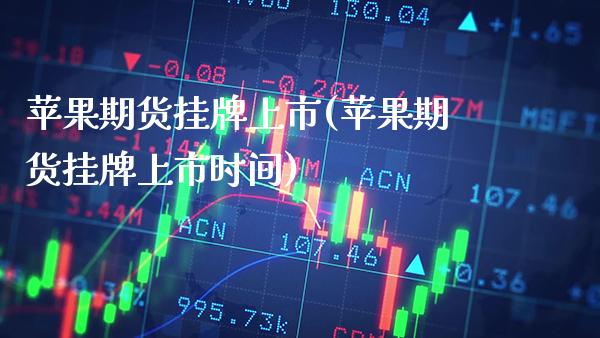 苹果期货挂牌上市(苹果期货挂牌上市时间)_https://www.gnhpgy.com_道指期货_第1张