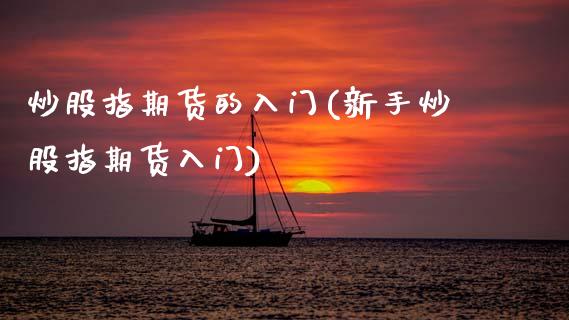 炒股指期货的入门(新手炒股指期货入门)_https://www.gnhpgy.com_纳指期货_第1张