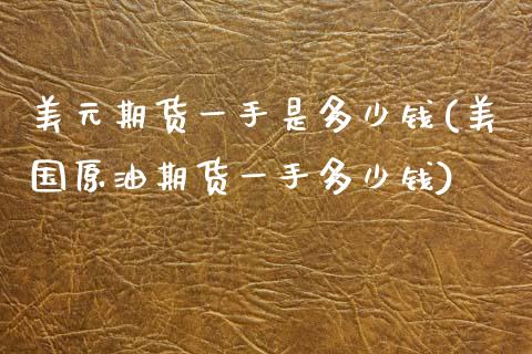美元期货一手是多少钱(美国原油期货一手多少钱)_https://www.gnhpgy.com_原油期货_第1张