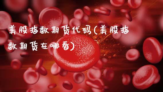 美股指数期货代码(美股指数期货在哪看)_https://www.gnhpgy.com_原油期货_第1张