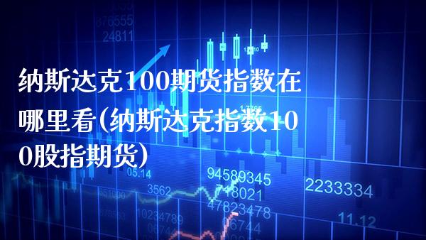 纳斯达克100期货指数在哪里看(纳斯达克指数100股指期货)_https://www.gnhpgy.com_原油期货_第1张