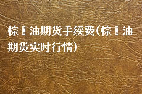 棕榈油期货手续费(棕榈油期货实时行情)_https://www.gnhpgy.com_期货知识_第1张
