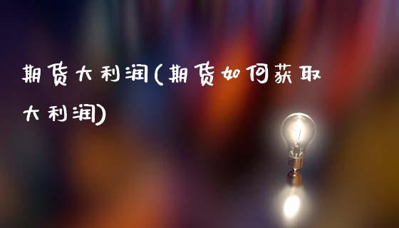 期货大利润(期货如何获取大利润)_https://www.gnhpgy.com_期货百科_第1张