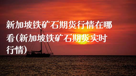 新加坡铁矿石期货行情在哪看(新加坡铁矿石期货实时行情)_https://www.gnhpgy.com_股指期货_第1张
