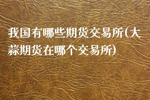 我国有哪些期货交易所(大蒜期货在哪个交易所)_https://www.gnhpgy.com_期货知识_第1张