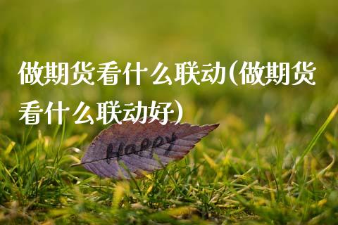 做期货看什么联动(做期货看什么联动好)_https://www.gnhpgy.com_纳指期货_第1张