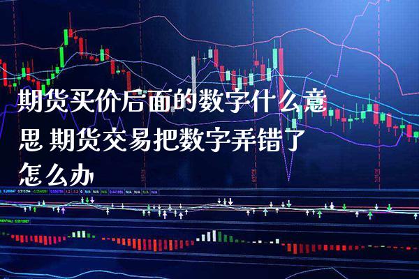 期货买价后面的数字什么意思 期货交易把数字弄错了怎么办_https://www.gnhpgy.com_黄金期货_第1张