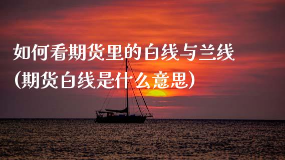 如何看期货里的白线与兰线(期货白线是什么意思)_https://www.gnhpgy.com_期货知识_第1张