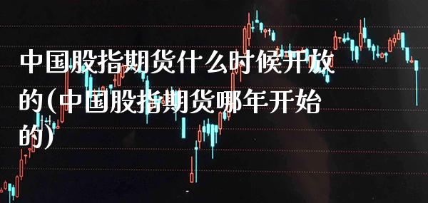 中国股指期货什么时候开放的(中国股指期货哪年开始的)_https://www.gnhpgy.com_纳指期货_第1张