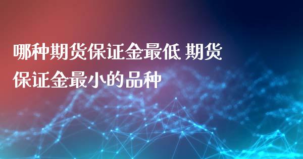 哪种期货保证金最低 期货保证金最小的品种_https://www.gnhpgy.com_原油期货_第1张