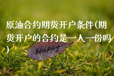 原油合约期货开户条件(期货开户的合约是一人一份吗)_https://www.gnhpgy.com_恒指期货_第1张