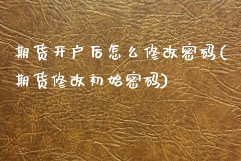 期货开户后怎么修改密码(期货修改初始密码)_期货知识_第1张_公牛期货直播室 期货开户后怎么修改密码(期货修改初始密码)_https://www.gnhpgy.com_期货知识_第1张