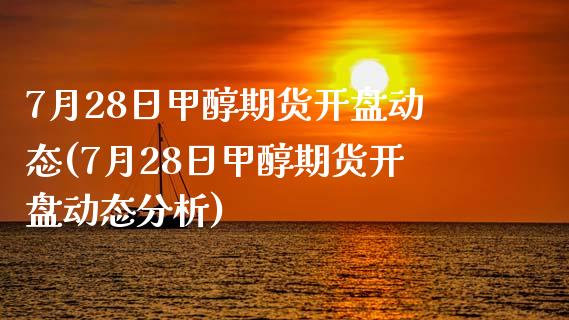 7月28日甲醇期货开盘动态(7月28日甲醇期货开盘动态分析)_https://www.gnhpgy.com_恒指期货_第1张