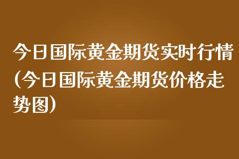 今日国际黄金期货实时行情(今日国际黄金期货价格走势图)_https://www.gnhpgy.com_原油期货_第1张