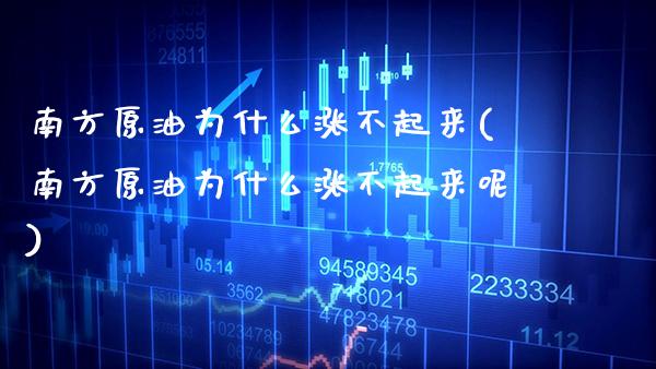 南方原油为什么涨不起来(南方原油为什么涨不起来呢)_https://www.gnhpgy.com_期货知识_第1张