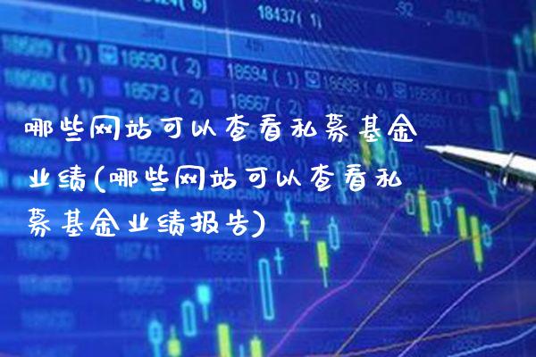 哪些网站可以查看私募基金业绩(哪些网站可以查看私募基金业绩报告)_https://www.gnhpgy.com_道指期货_第1张