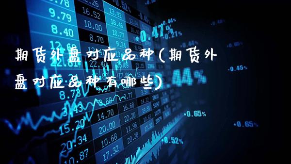 期货外盘对应品种(期货外盘对应品种有哪些)_https://www.gnhpgy.com_股指期货_第1张