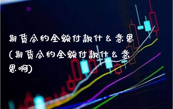 期货合约全额付款什么意思(期货合约全额付款什么意思啊)_https://www.gnhpgy.com_道指期货_第1张