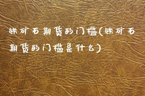 铁矿石期货的门槛(铁矿石期货的门槛是什么)_https://www.gnhpgy.com_恒指期货_第1张