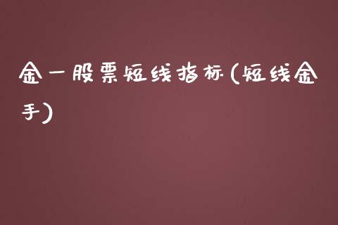 金一股票短线指标(短线金手)_https://www.gnhpgy.com_道指期货_第1张