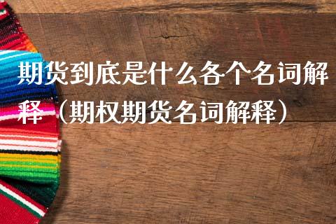 期货到底是什么各个名词解释（期权期货名词解释）_https://www.gnhpgy.com_恒指期货_第1张