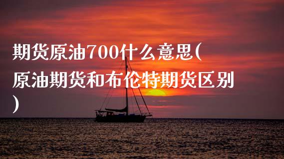 期货原油700什么意思(原油期货和布伦特期货区别)_https://www.gnhpgy.com_期货知识_第1张
