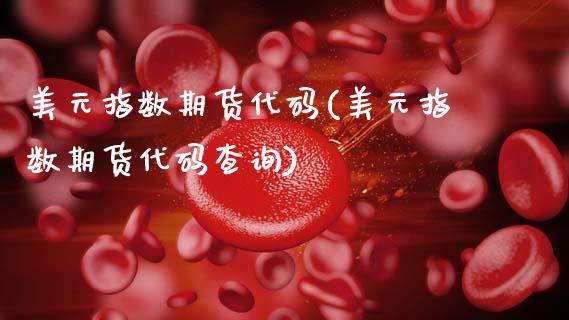 美元指数期货代码(美元指数期货代码查询)_https://www.gnhpgy.com_恒指期货_第1张