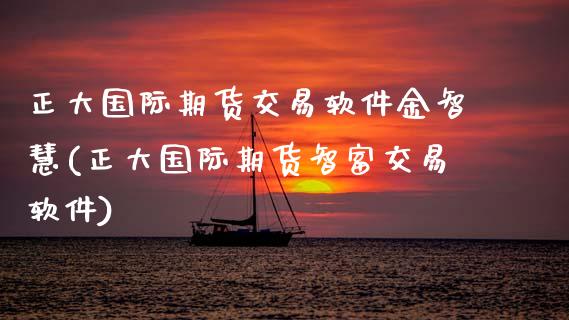 正大国际期货交易软件金智慧(正大国际期货智富交易软件)_https://www.gnhpgy.com_原油期货_第1张