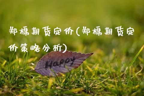 郑棉期货定价(郑棉期货定价策略分析)_https://www.gnhpgy.com_原油期货_第1张