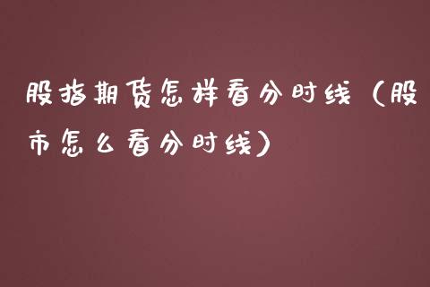 股指期货怎样看分时线（股市怎么看分时线）_https://www.gnhpgy.com_恒指期货_第1张