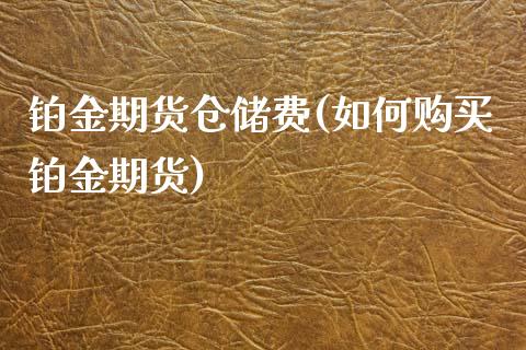 铂金期货仓储费(如何购买铂金期货)_https://www.gnhpgy.com_道指期货_第1张